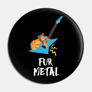 Cute Cat Guitar | Funny Metal Gift Ideas Pin