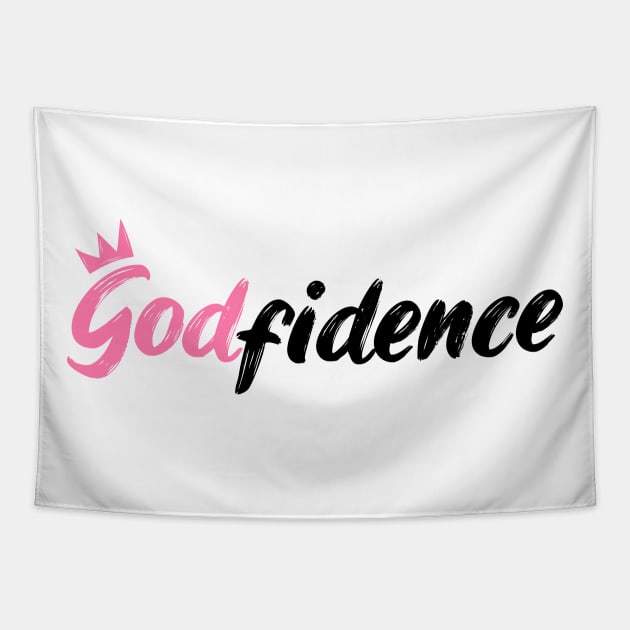 Confidence Godfidence Tapestry by stuffbyjlim