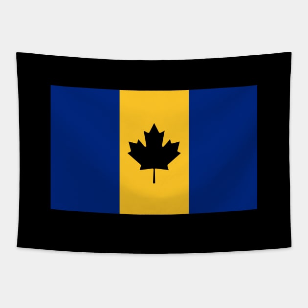 Barbados / Canada Flag Mashup Tapestry by phneep