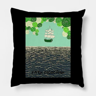 Fata morgana - flying ship Pillow