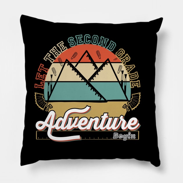 Let The second Grade Adventure Begin Back to School Adventures Second Grade Awaits Pillow by greatnessprint