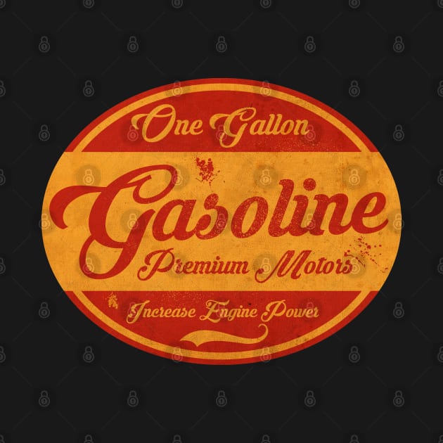 Vintage Gasoline Sign by CTShirts