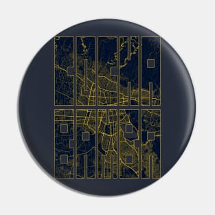 Cochabamba, Bolivia City Map Typography - Gold Art Deco Pin