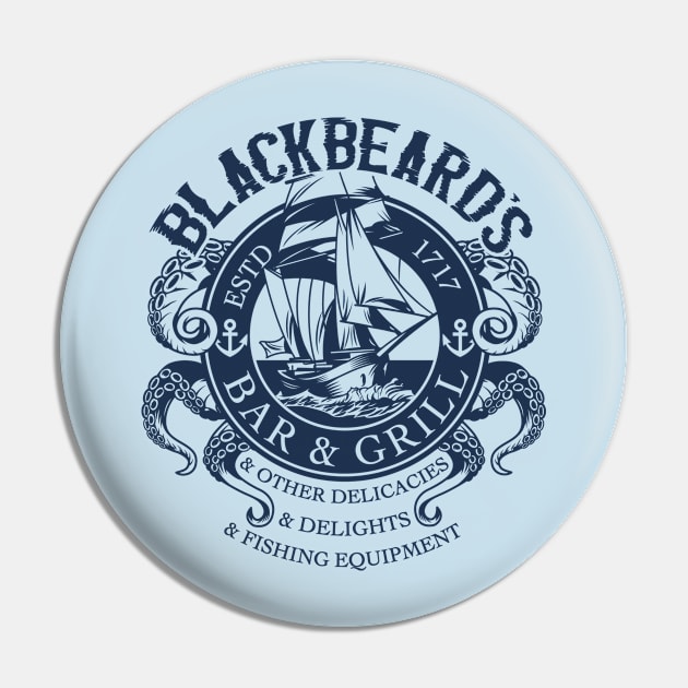 Blackbeard's Bar & Grill Pin by CoDDesigns