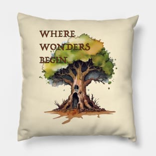 The tree where wonders begin Pillow