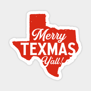 Merry Texmas Y'all - Texas Christmas Magnet