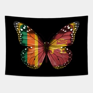 Sri Lankan Flag  Butterfly - Gift for Sri Lankan From Sri Lanka Tapestry