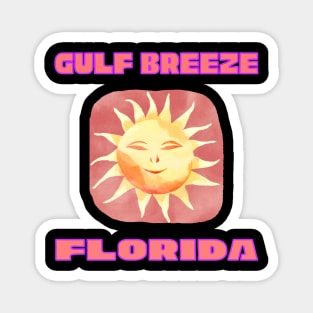 Gulf Breeze Florida Smiling Sun Magnet