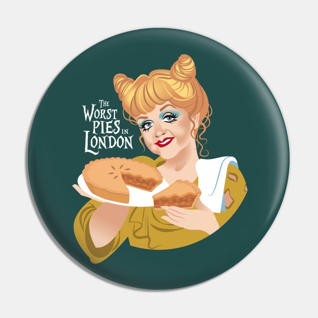 The Worst Pies in London Pin by AlejandroMogolloArt