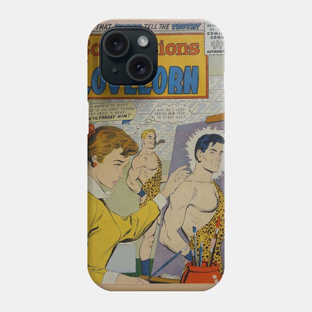 Vintage Romance Comic Book Cover - Confessions of the Lovelorn Phone Case by Slightly Unhinged