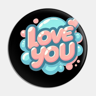 Love you (pastel colours) Pin