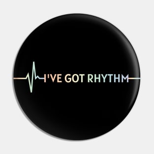 Cardiologists know the rhythm of the heart - rainbow Pin