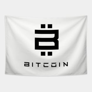 Bitcoin Tech Logo Black Tapestry