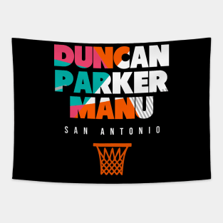 San Antonio Throwback Basketball Tapestry