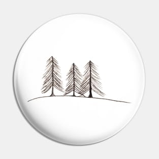 Pine Tree Sketch Pin