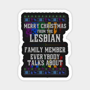 Merry Christmas from the Lesbian Family Member Magnet