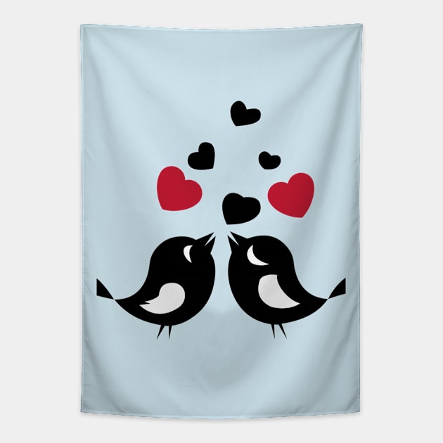 birdy valentine's day Tapestry by haythamus