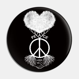 Peace symbol with tree peace sing Pin