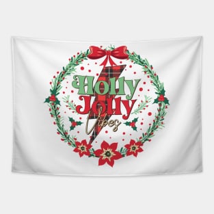 Holly and Jolly Vibes Tapestry