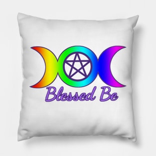 Blessed Be Rainbow Pride Pillow