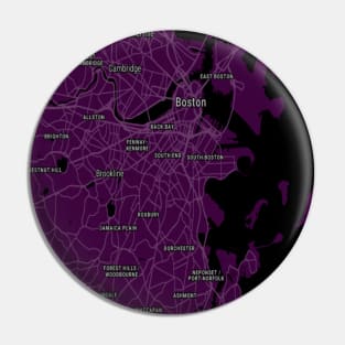 Boston deep purple map Pin