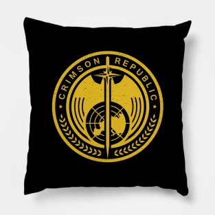 Crimson Republic Patch Pillow