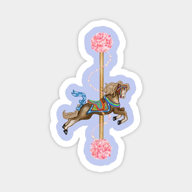 Fantasy Carousel Horse Magnet by Art by Deborah Camp