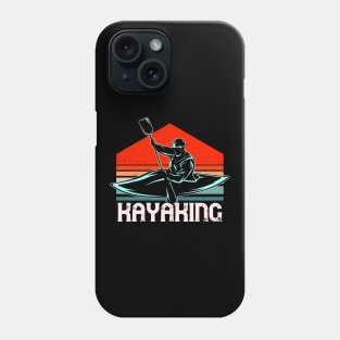 Kayaking River Paddle Boating Vintage Kayaker Phone Case