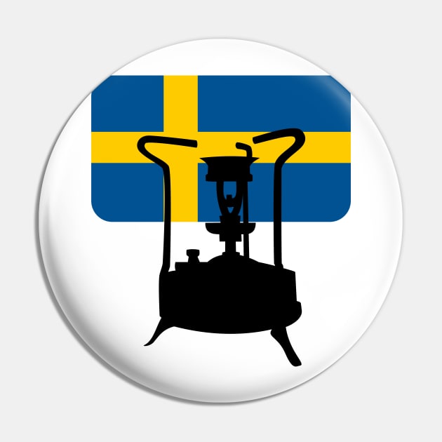 Sweden flag  Pressure stove Pin by mailboxdisco