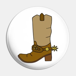 COUNTRY Western Brown Cowboy Boots Pin