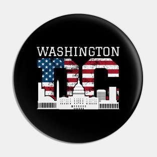 Washington Dc Capitol Hill Usa Flag Pin