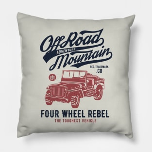 Off Road Mountain Adventure Pillow