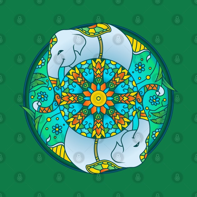 Elephant Animal Abstract Mandala Design by The Little Store Of Magic