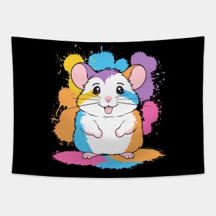 adorable Hamster Lover birthday cool splotch paint Tapestry