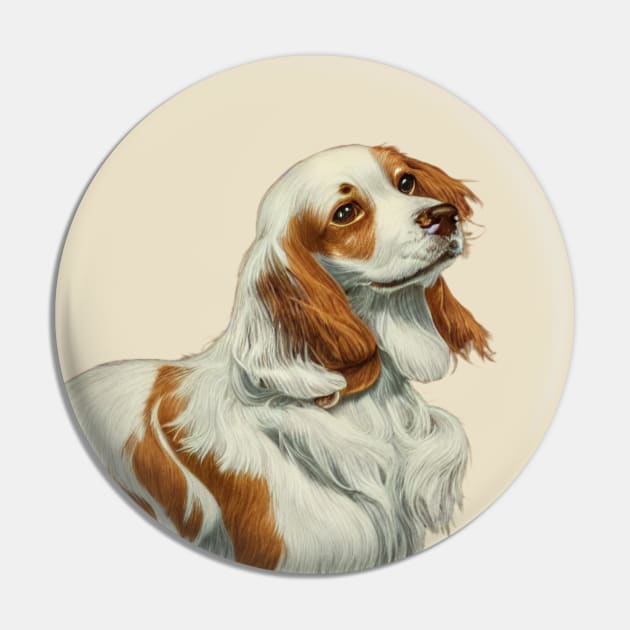 Elegant Brown Welsh Springer Spaniel Dog Pin by Mochabonk