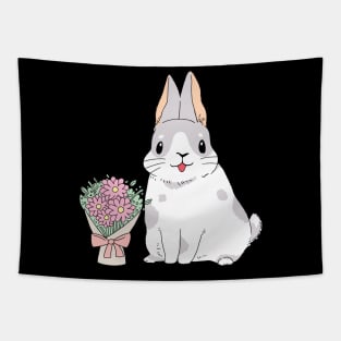 Bunny With Flower bouquet Tapestry