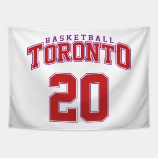 Toronto Basketball - Player Number 20 Tapestry