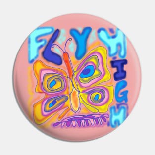 fly high butterfly Pin