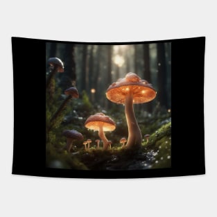 Fantasy Forestcore Mushrooms Tapestry