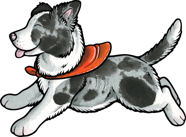 Border Collie Puppy Kids T-Shirt by animalartbyjess