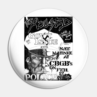 The Abused / Government Issue Punk Flyer Pin