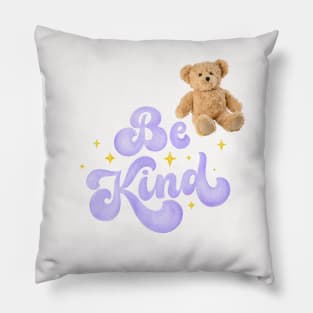 Be Kind Aesthetic Cute Teddy Bear Pillow