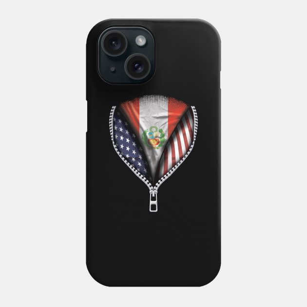 Peruvian Flag  Peru Flag American Flag Zip Down - Gift for Peruvian From Peru Phone Case by Country Flags