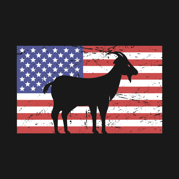 United States –– American Flag & Goat