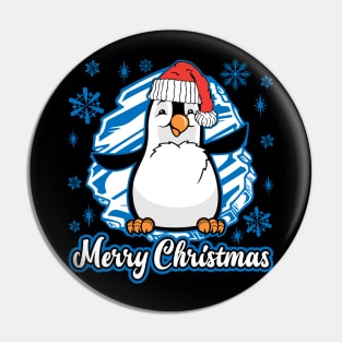 Merry Christmas Penguin Pin