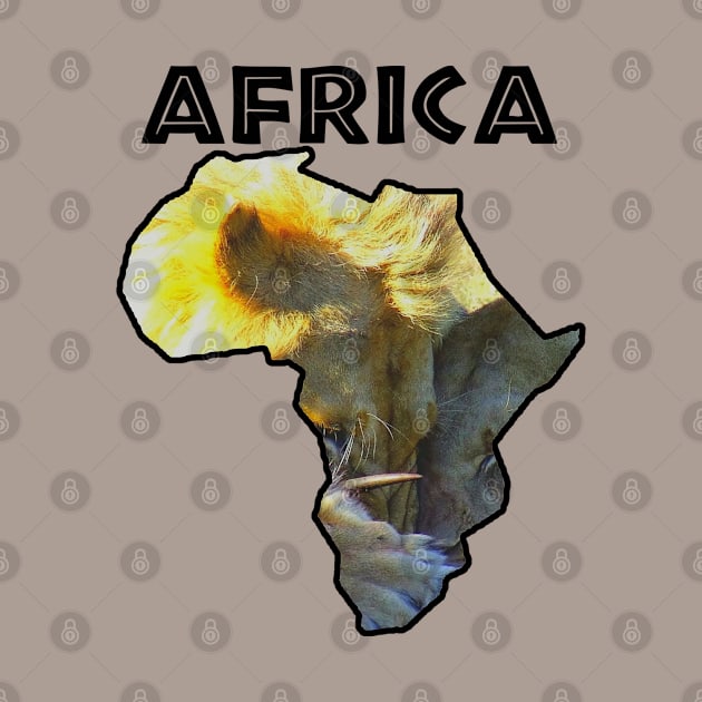 Africa Wildlife Map Lion Feast by PathblazerStudios