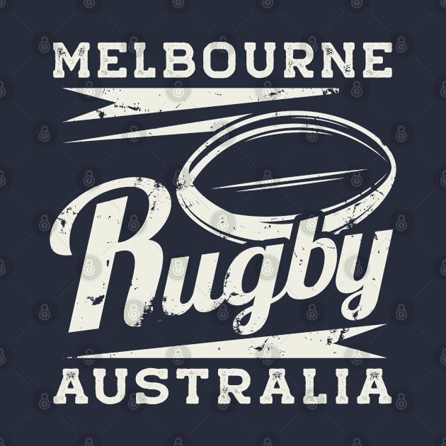 Vintage Melbourne Australia Rugby by tropicalteesshop