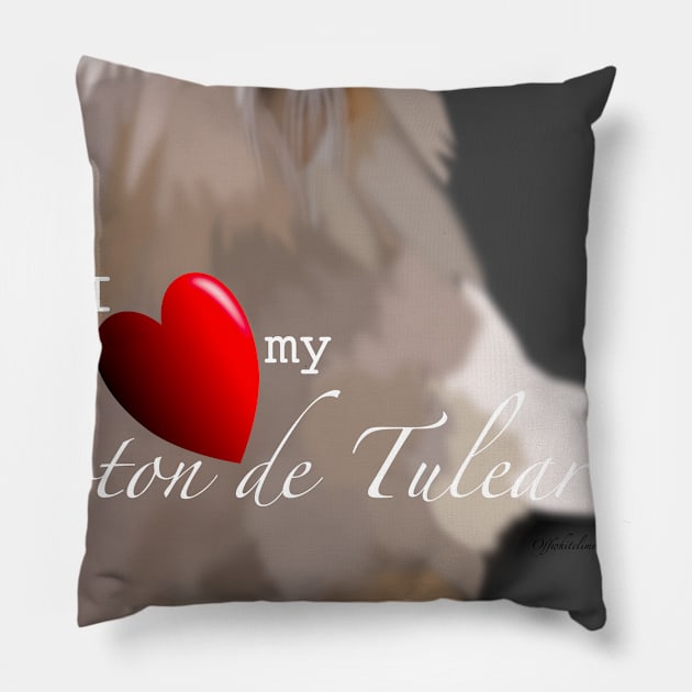 coton de tulear heart Pillow by Coton de Tulear T-shirts