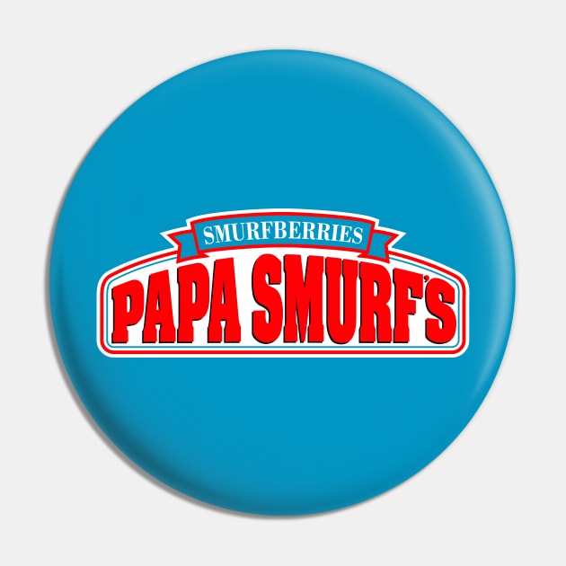 Papa's Smurfberries Pin by Byway Design