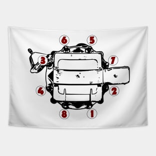 Small Block Chevy Firing Order Tapestry